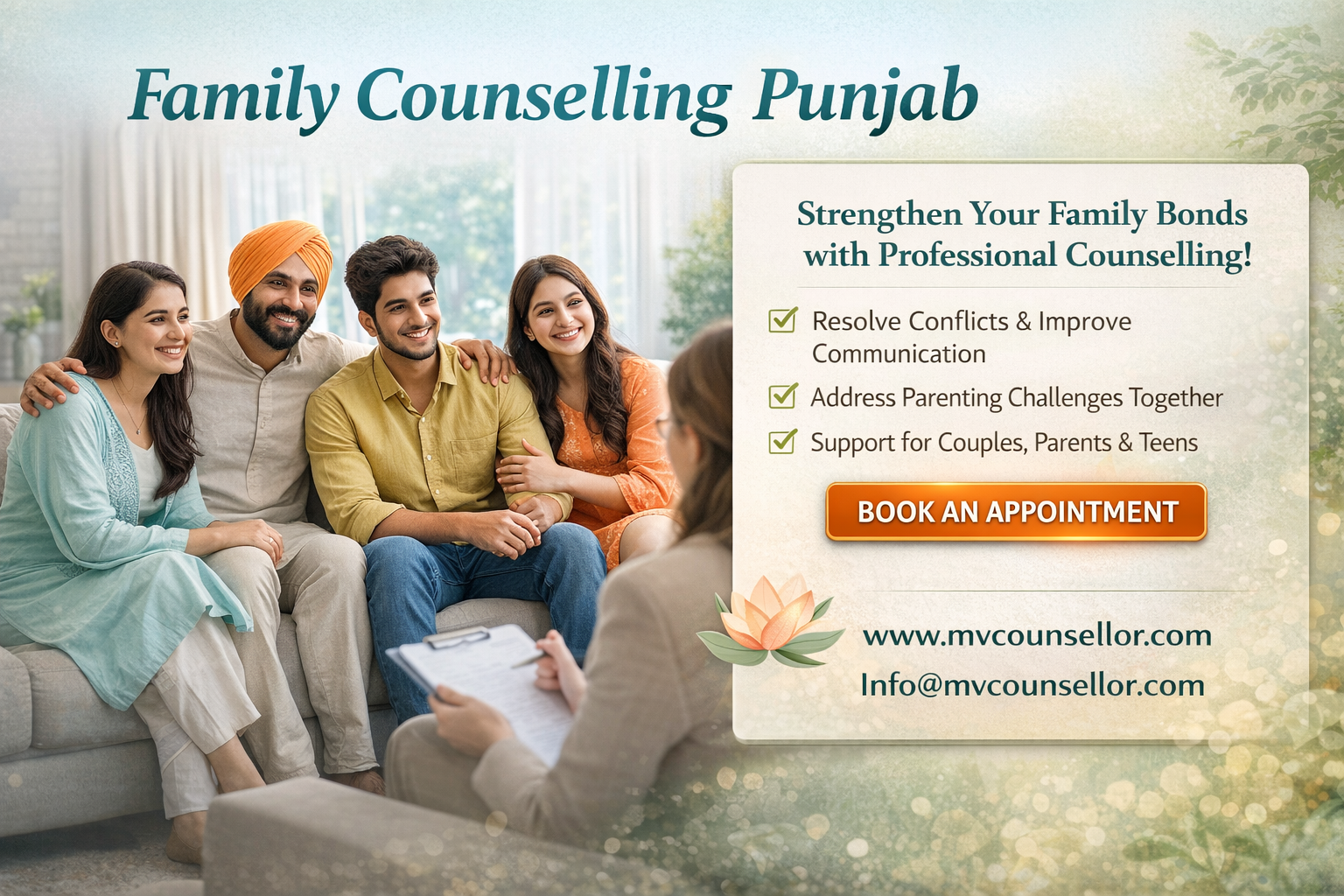 Family Counselling in Punjab: Restore Harmony & Build Stronger Family Relationships